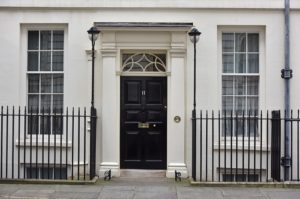 (commonly known as Number 11), the official residence of the Chancellor of the Exchequer - Britain's Finance Minister.