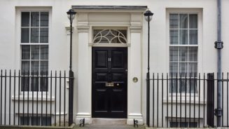 (commonly known as Number 11), the official residence of the Chancellor of the Exchequer - Britain's Finance Minister.