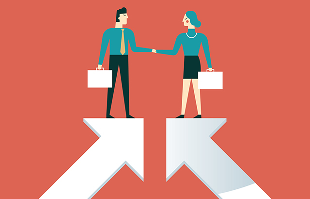 Cooperation partnership, work together for success, team collaboration, agreement or negotiation, collaborate concept