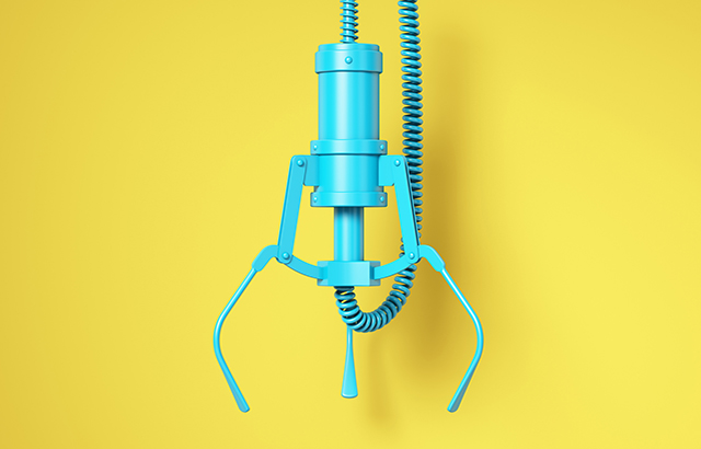 Claw crane arcade game. 3d illustration